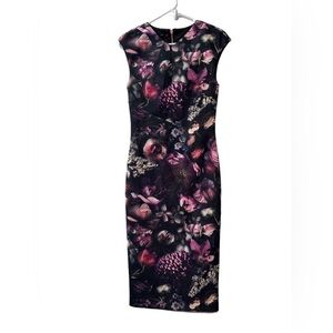 Ted Baker Floral Black and Purple Dress